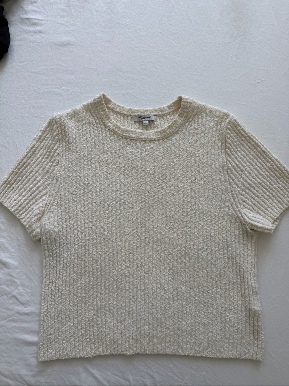 Madewell Bouclé-Knit Crewneck Sweater Tee
